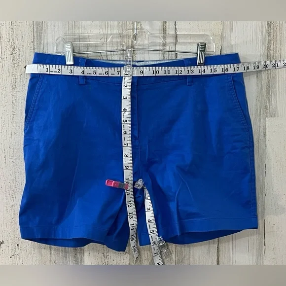 British Khaki Royal Blue Shorts Size 12 - Picture 3 of 12